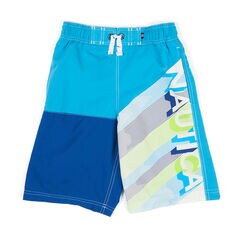 Boys' Manos Colorblock Swim Trunks (8-20),Pure Deep Sea Wash,large
