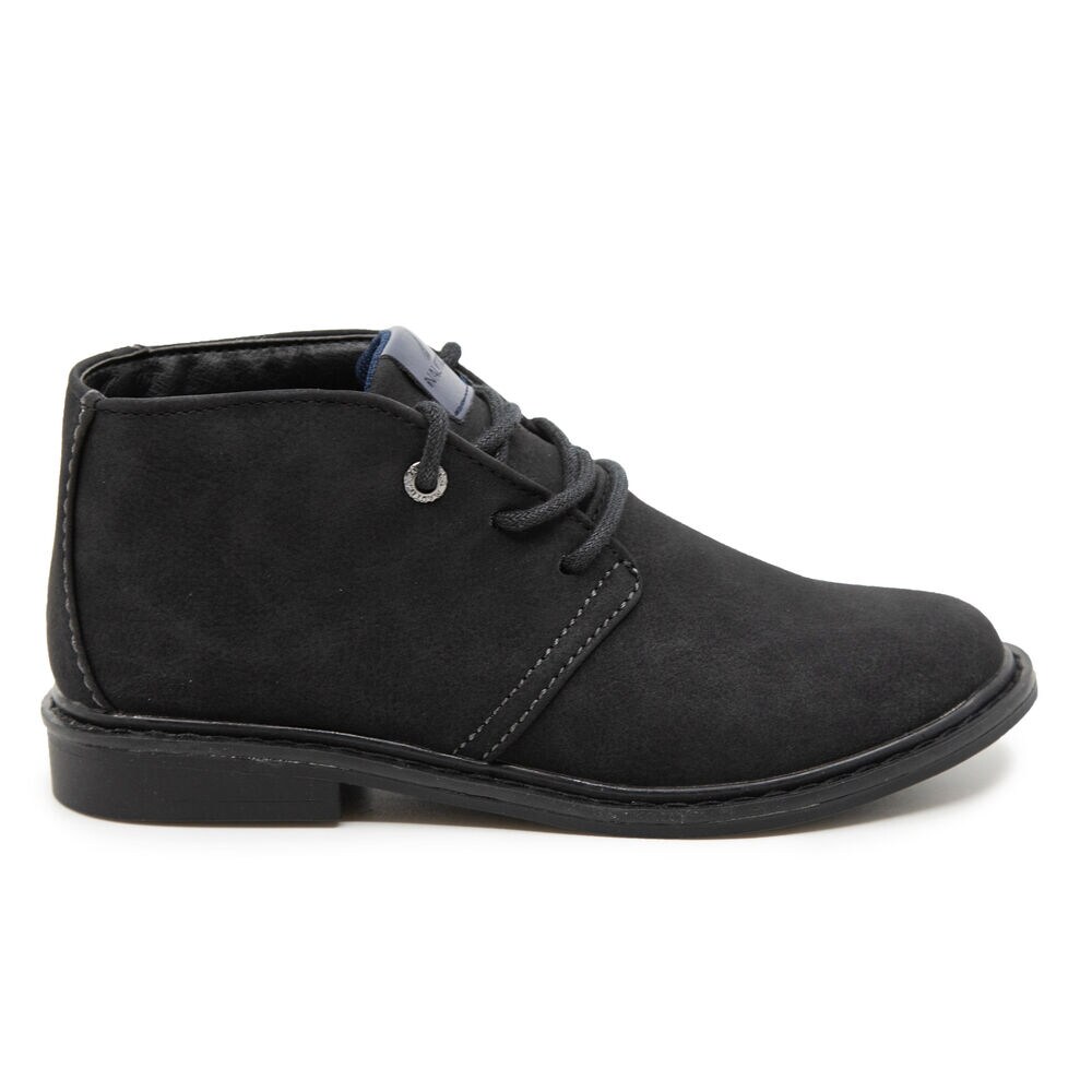 BOY'S NUBUCK CHUKKA BOOT,Black,large