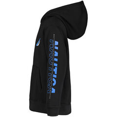 BOYS’ LOGO-SLEEVE PULLOVER HOODIE (8-20),Grey Heather,large