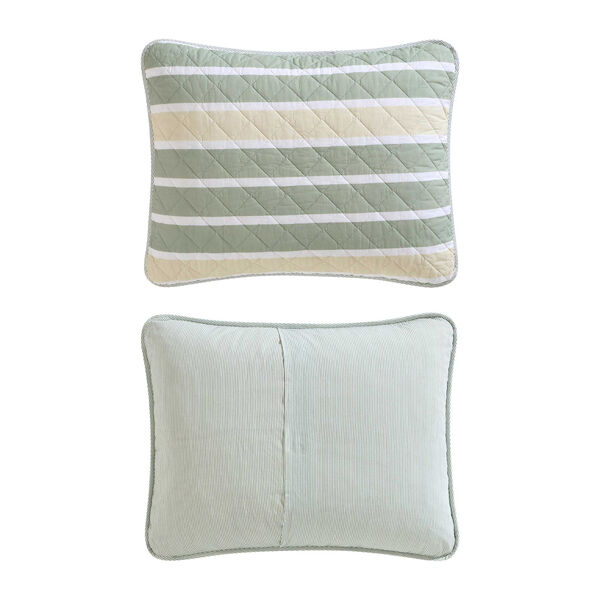 Varadero Stripe Green Full/Queen Quilt Set