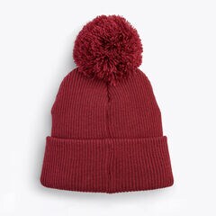 Rib-Knit Pom Hat,New Pink,large