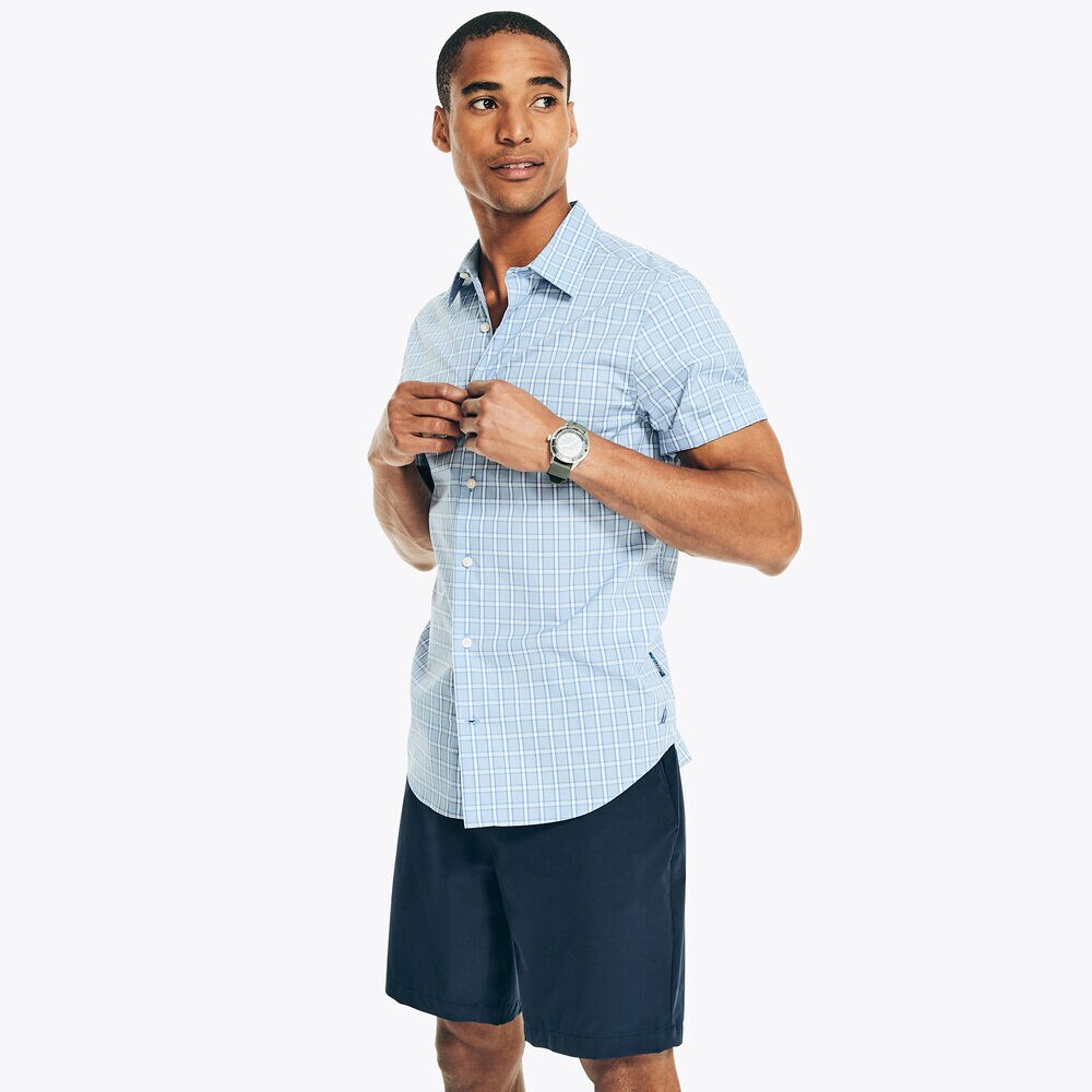 NAVTECH TRIM FIT SHORT-SLEEVE SHIRT,Dock Blue,large
