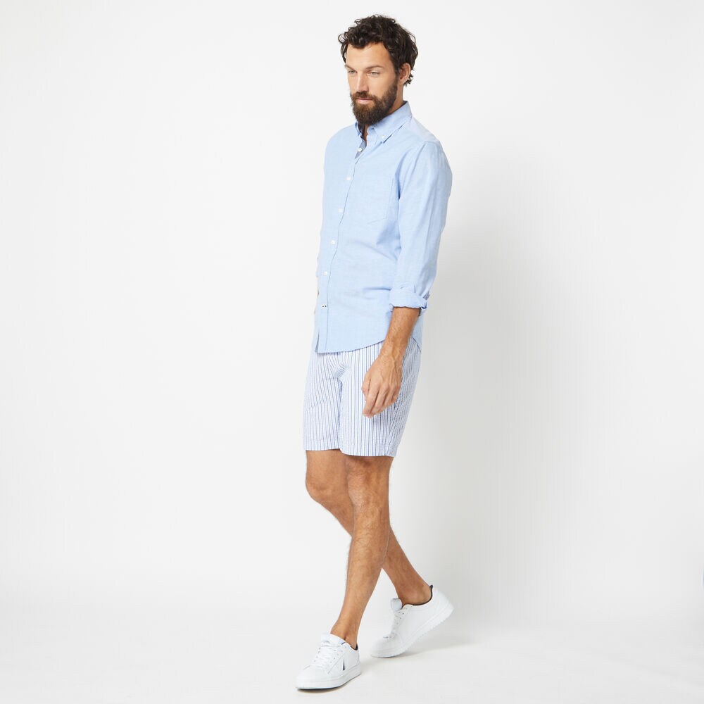 CLASSIC FIT SEERSUCKER SHORTS,Sea Mist,large