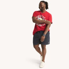 Big & Tall Nautica Caribbean Graphic T-Shirt,Tango Red,large
