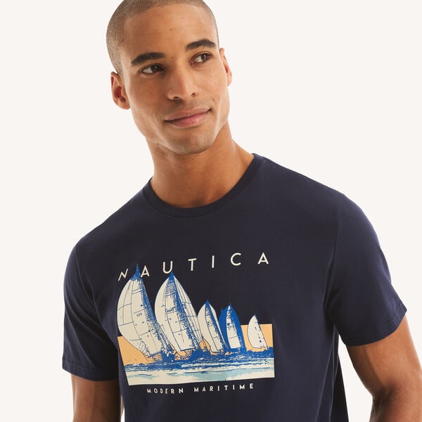 Modern Maritime Graphic T-Shirt