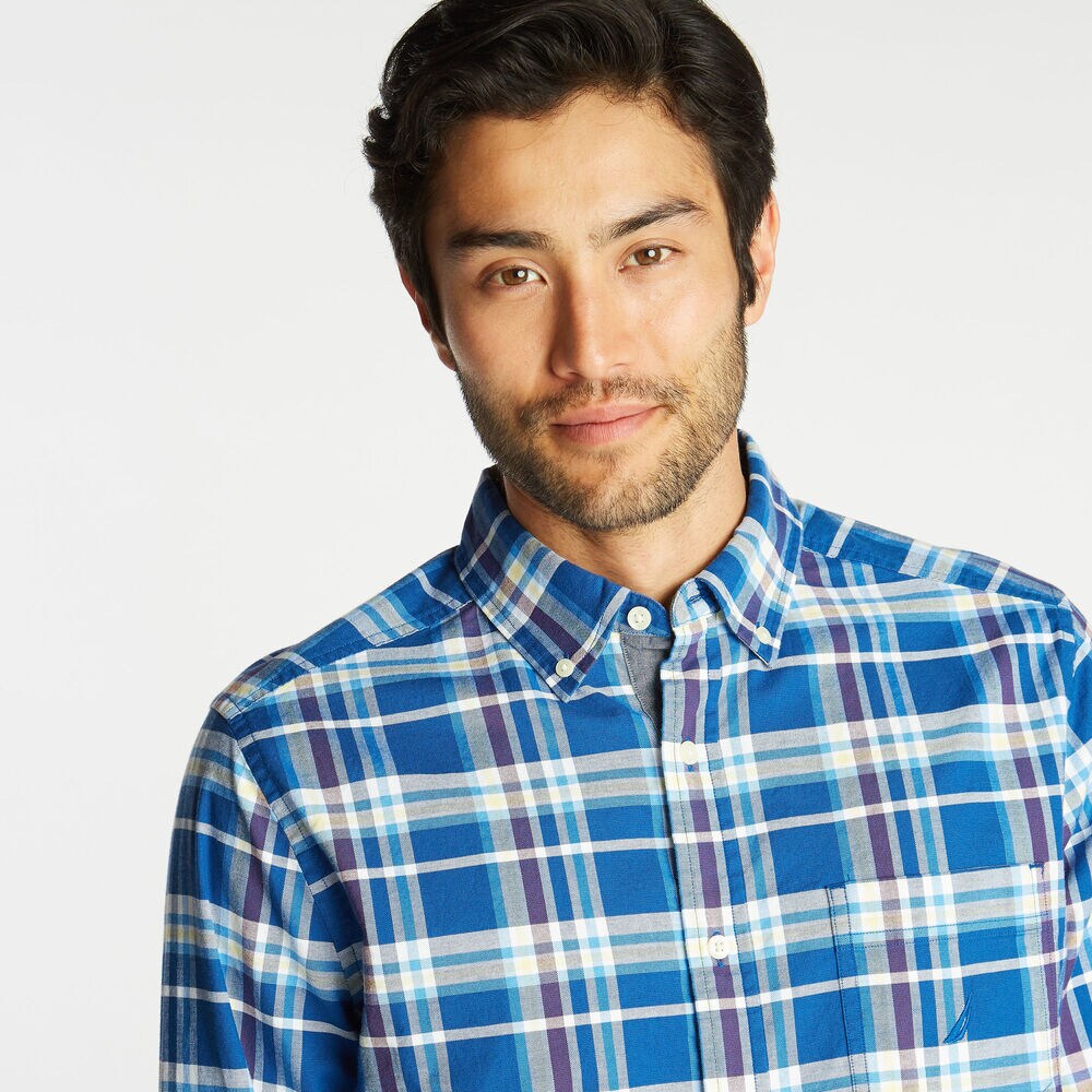 PLAID OXFORD SHIRT,Limoges,large