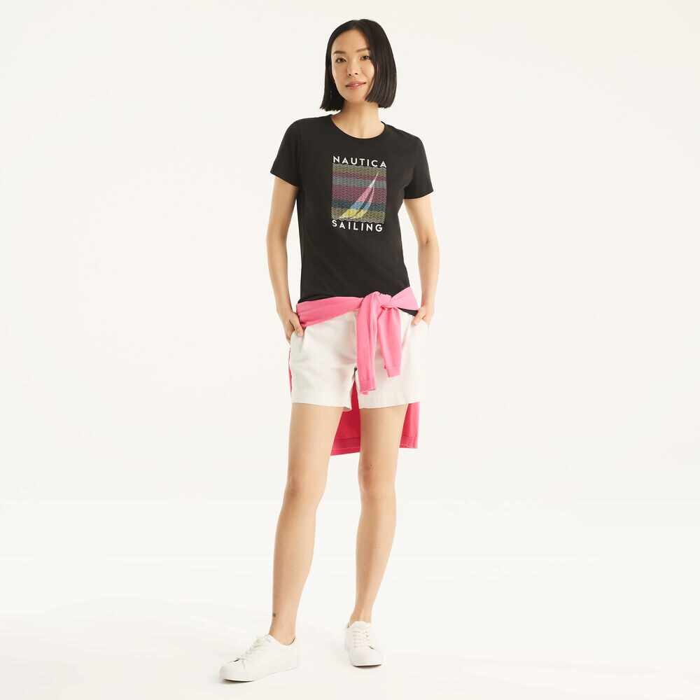Glitter brand icon Graphic T-Shirt,True Black,large