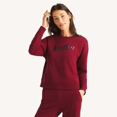 Fleece Logo Crewneck Sweatshirt,Rogue Red,large