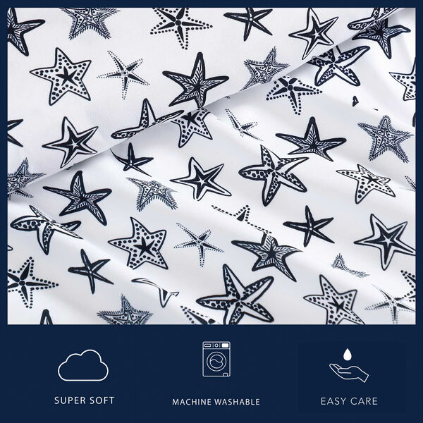 Saltwater Stars Blue Twin Sheet Set