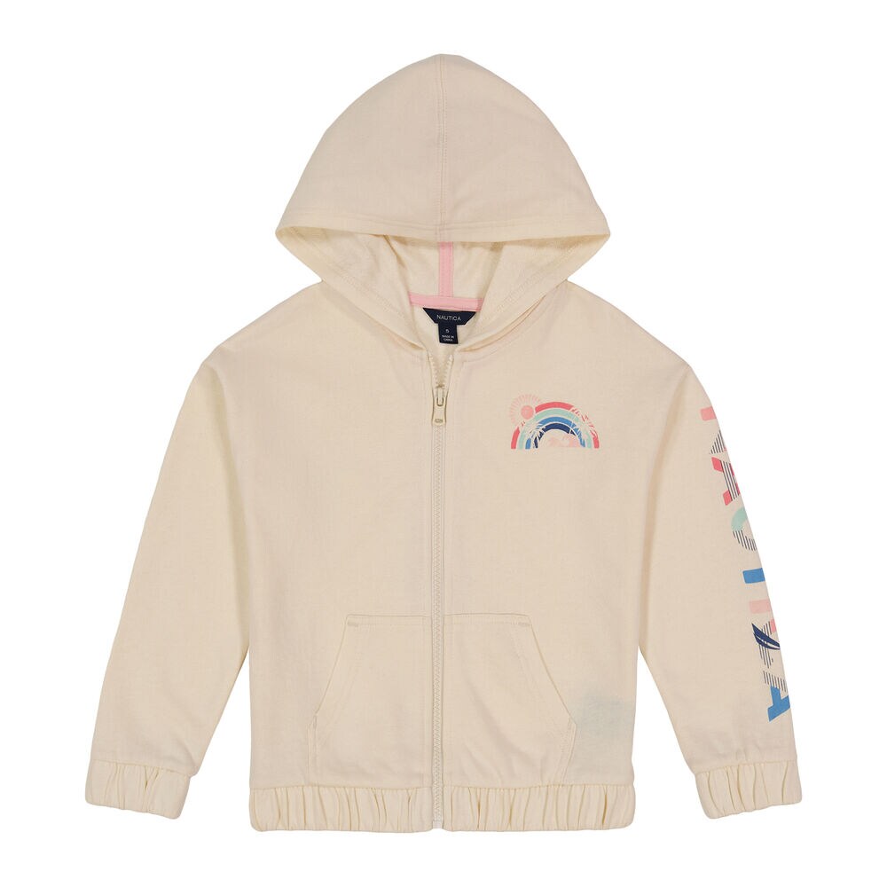 LITTLE GIRLS' SUNSET HOODIE (4-6x),White Cap,large