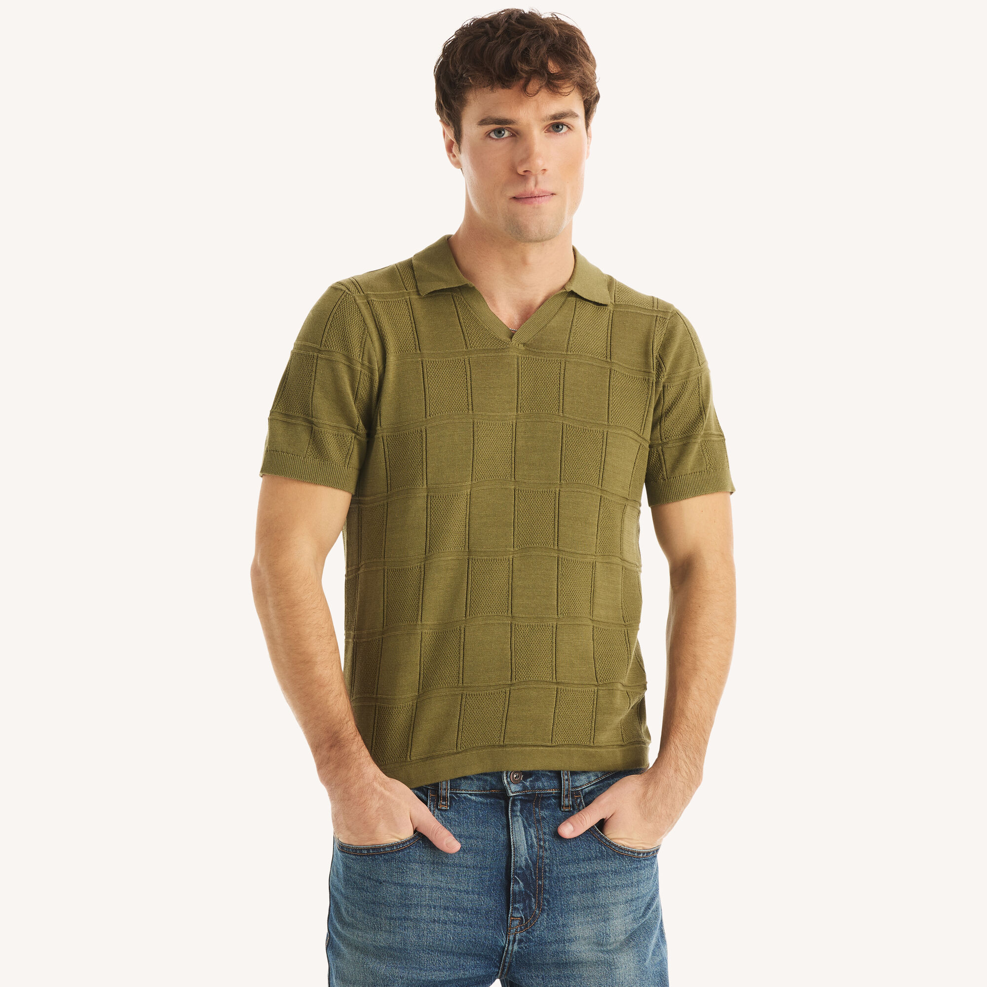 Textured Sweater Polo (00197100640530 Men Sweaters) photo