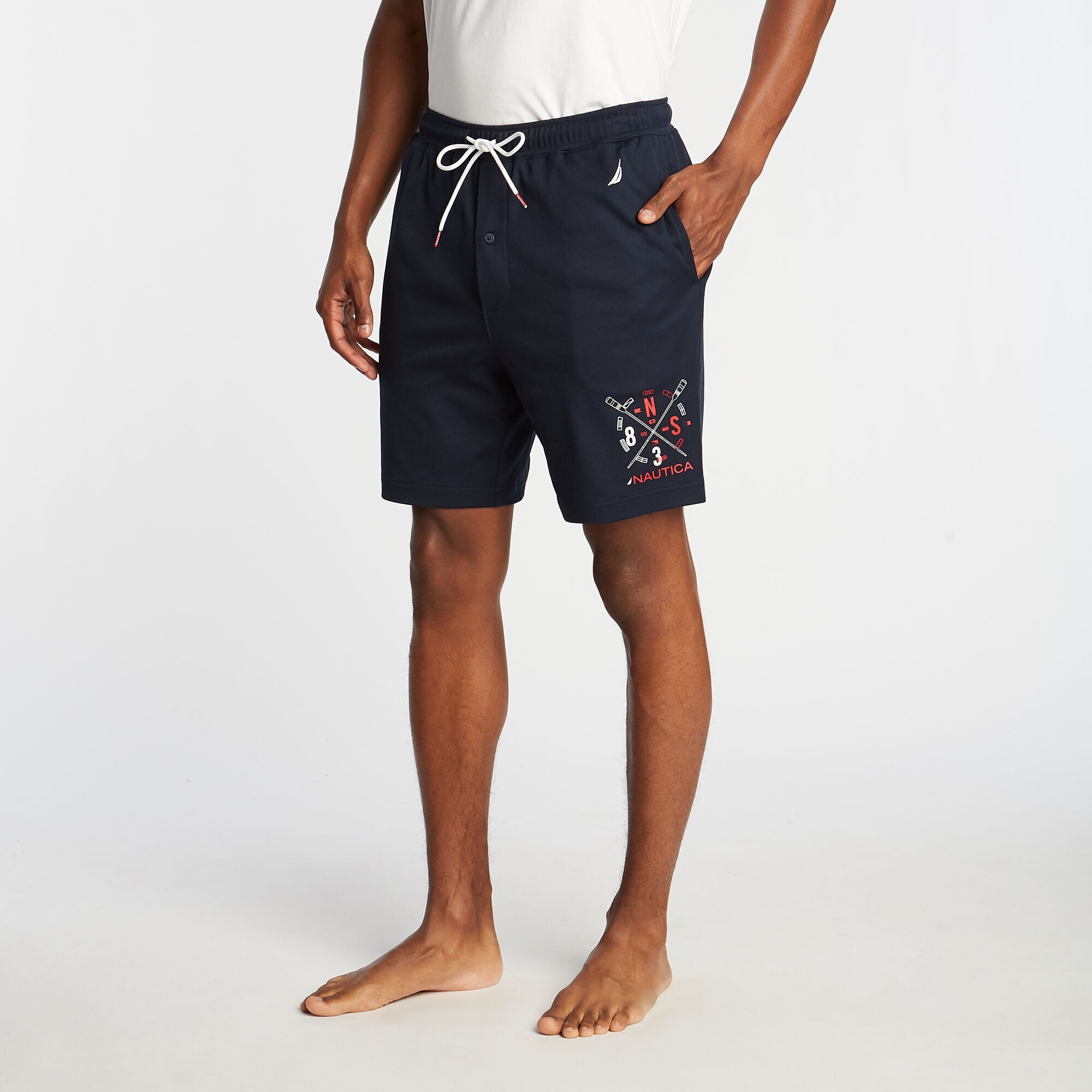 LOUNGE JOGGER SHORT,Navy,large