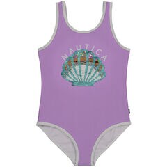 TODDLER GIRLS' SEASHELL ONE-PIECE (2T-4T),Guppy Grape,large