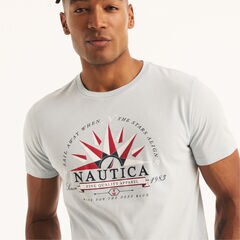 Sustainably Crafted Nautica Heritage Graphic T-Shirt,Grey Heather,large