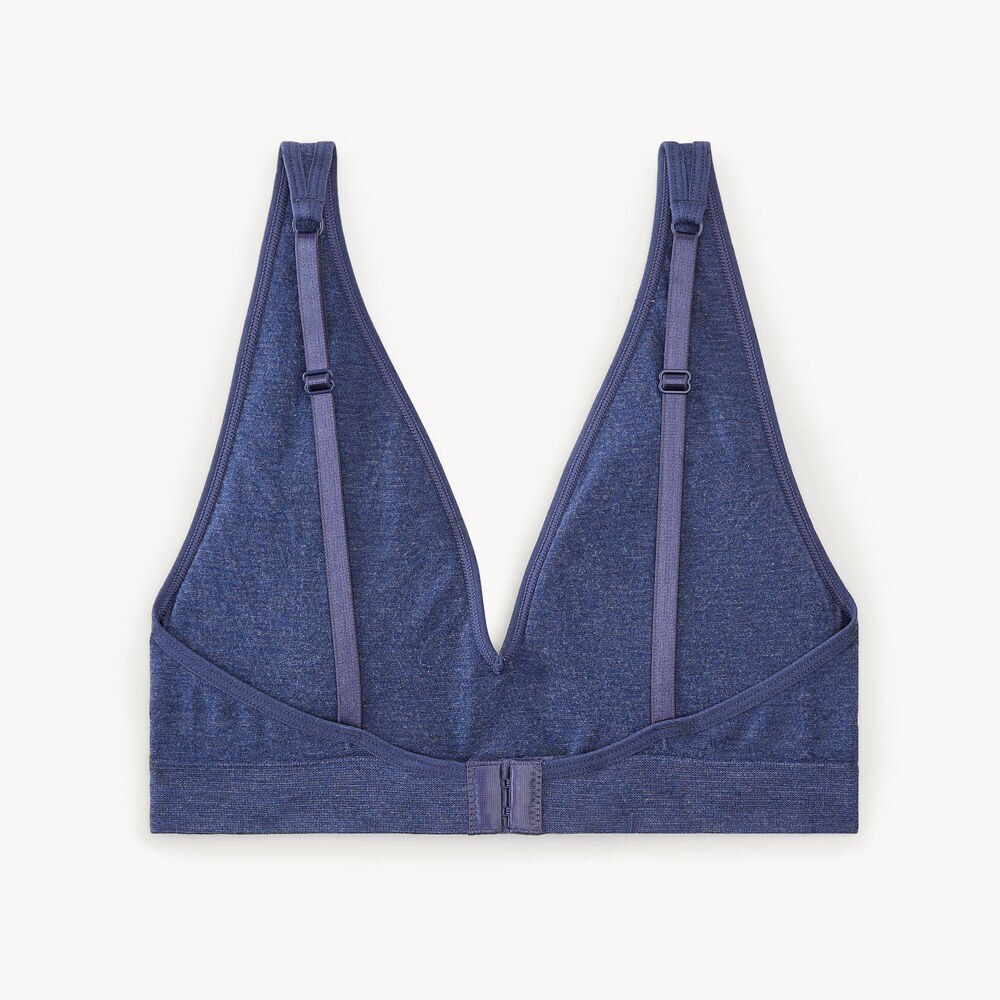 Seamless Heather Bra, 3-Pack,Workshirt Blue,large