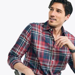 Big & Tall Plaid Shirt,Indian Summer,large