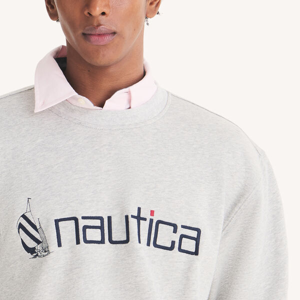 Embroidered Fleece Crewneck Sweatshirt