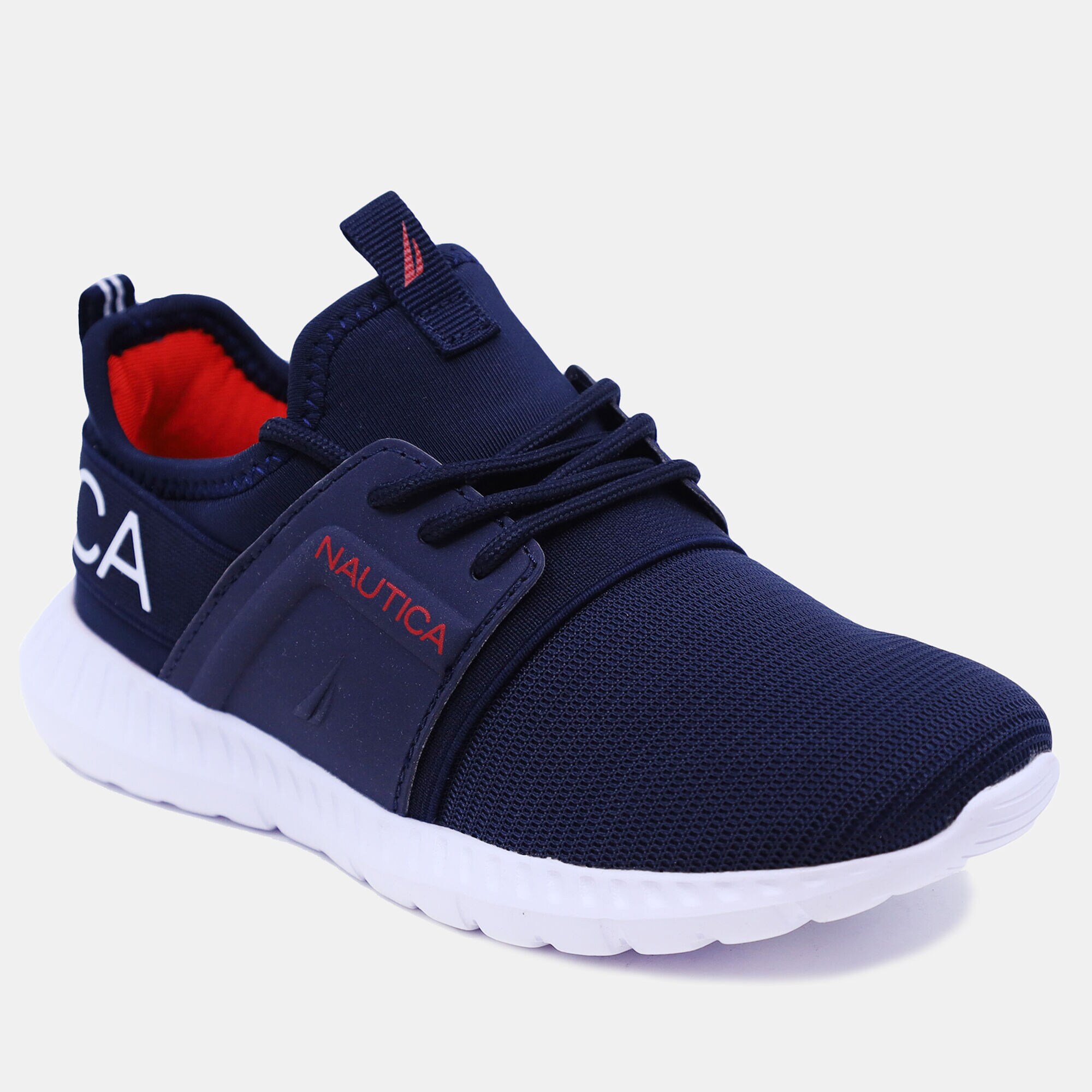 BOYS' EMBROIDERED LOGO SNEAKER,Ice Blue,large
