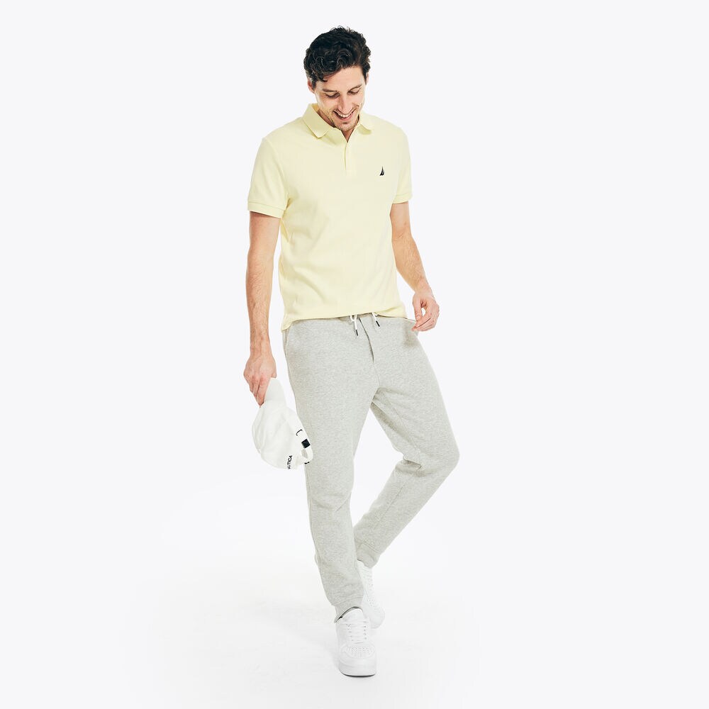 SLIM FIT INTERLOCK POLO,French Vanilla,large