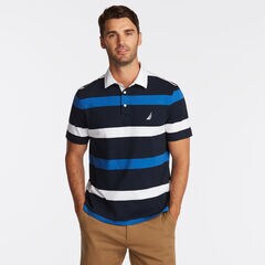 CLASSIC FIT NAVTECH MIXED STRIPE POLO,Navy,large