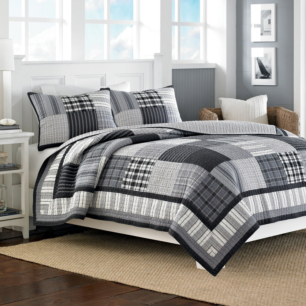 Gunston Quilt,Grey Carbon,large