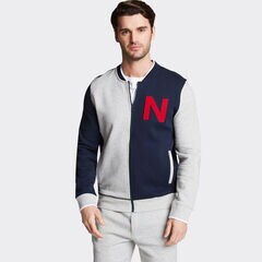 Full Zip Active Bomber Jacket,Grey Heather,large