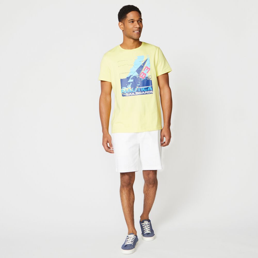 SAILBOAT GRAPHIC T-SHIRT,Dusty Honey Gold,large