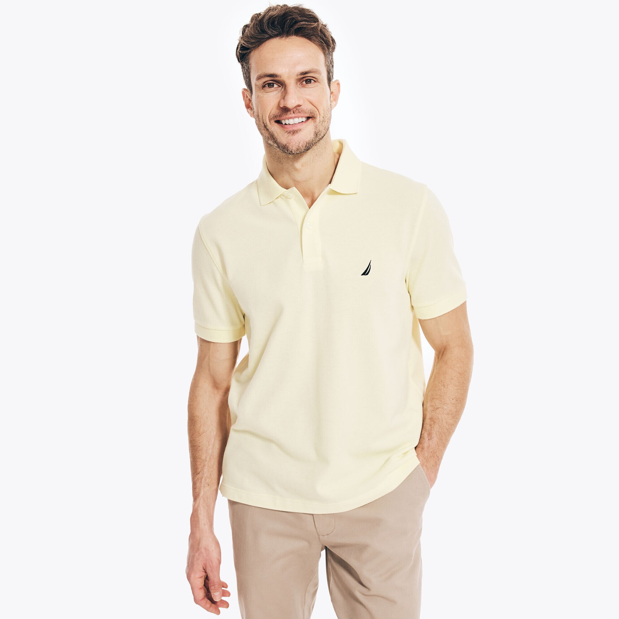 CLASSIC FIT DECK POLO,French Vanilla,large