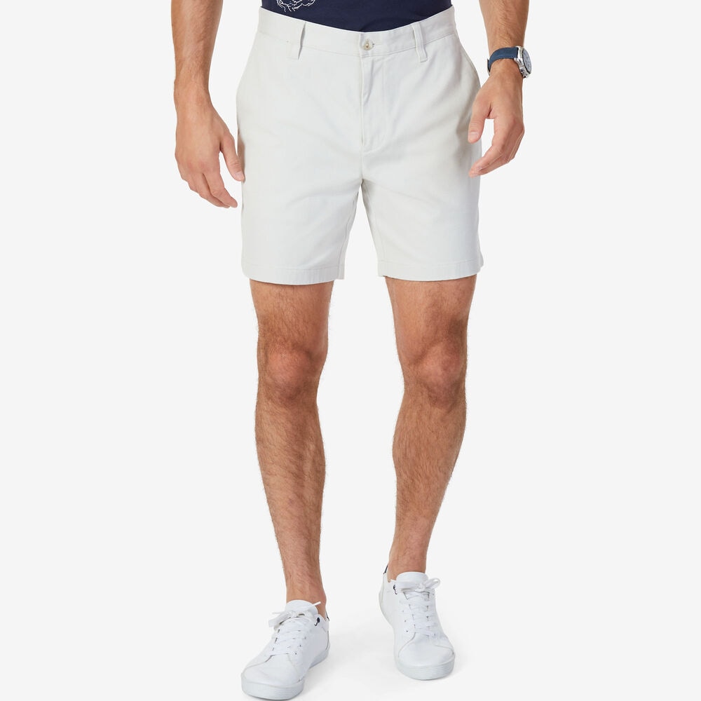 6" Stretch Deck Short   ,Nautica Stone,large