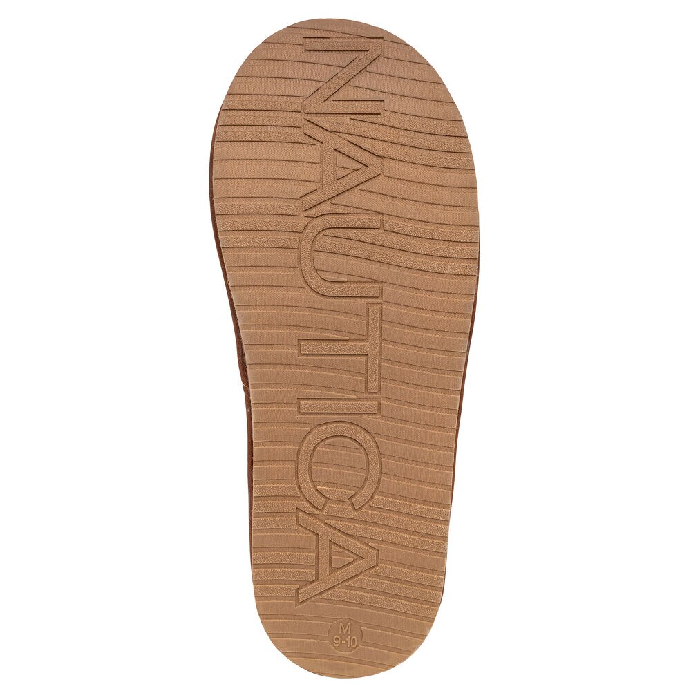 Faux-Fur-Lined Slipper,Dark Brown Heather,large