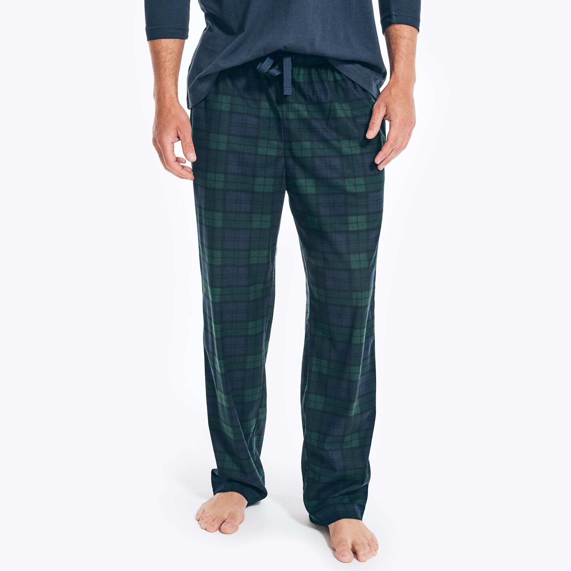 PLAID FLEECE SLEEP PANT,Kelp Seas,large
