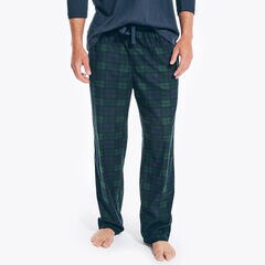 PLAID FLEECE SLEEP PANT,Kelp Seas,large
