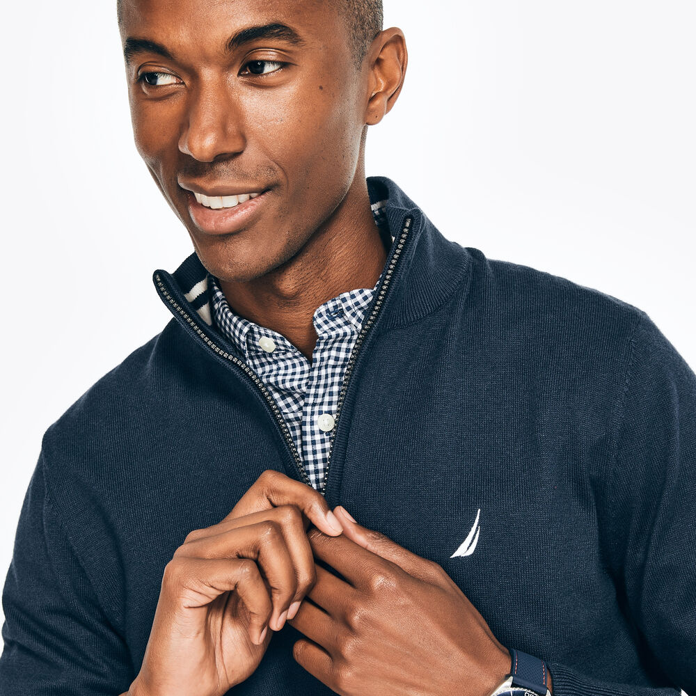 Navtech Quarter-Zip Sweater,Navy,large