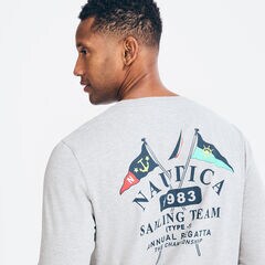 SAILING TEAM GRAPHIC LONG-SLEEVE T-SHIRT,Grey Heather,large