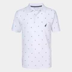 LITTLE BOYS' BISCAYNE PRINTED POLO (4-7),Antique White Wash,large