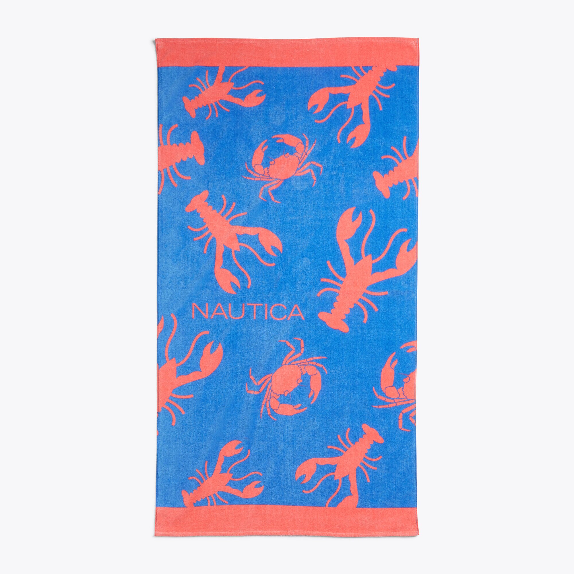 LOBSTER PRINT BEACH TOWEL,Turquoise,large