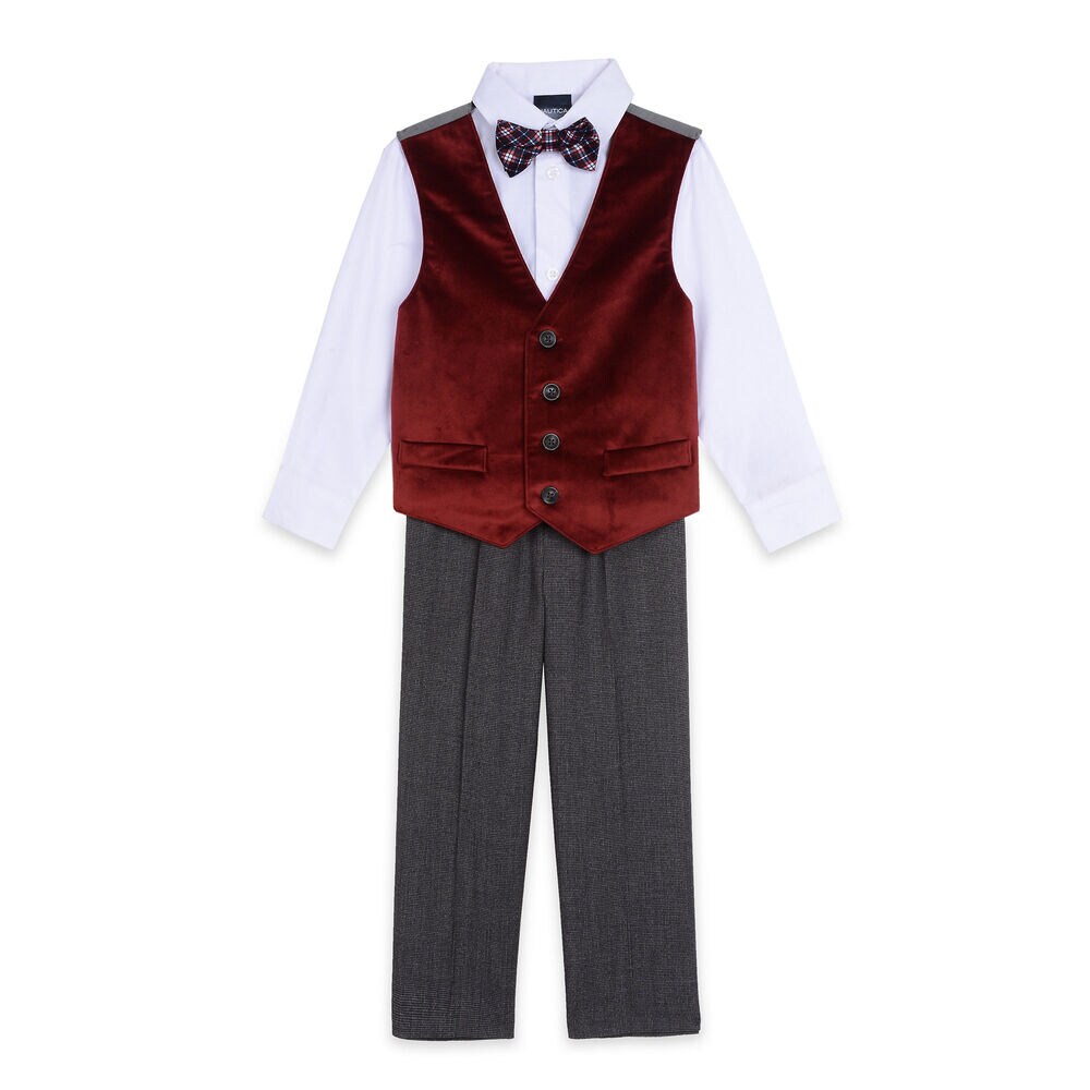 Little Boys' Vest Set (4-7),Classic Red,large