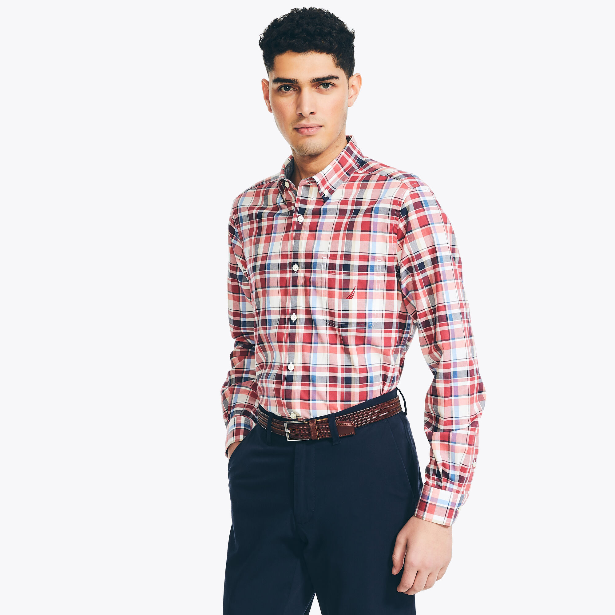 Plaid Shirt,Melonberry,large