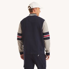 Fleece Bomber Jacket,Stellar Blue Heather,large
