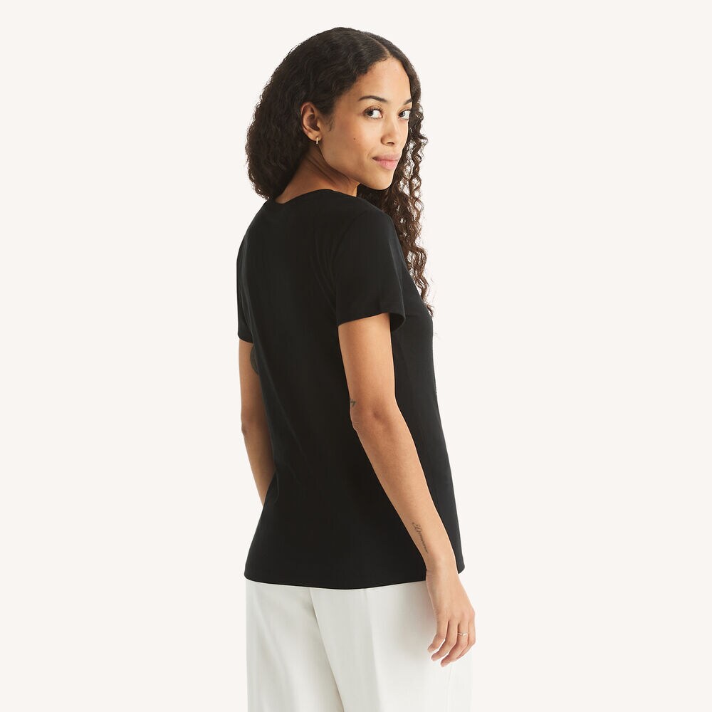 Modern Flowers Studded Graphic T-Shirt,True Black,large