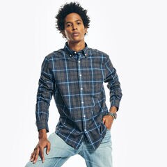 PLAID SHIRT,Grey Heather,large