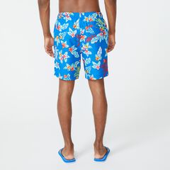 8" FLORAL PRINT SWIM,True Navy,large