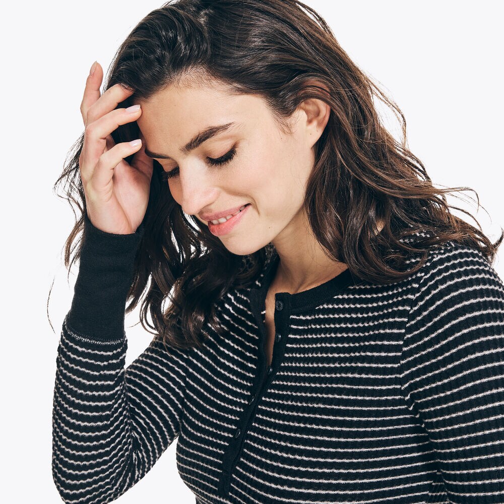 TEXTURED STRIPED HENLEY,True Black,large