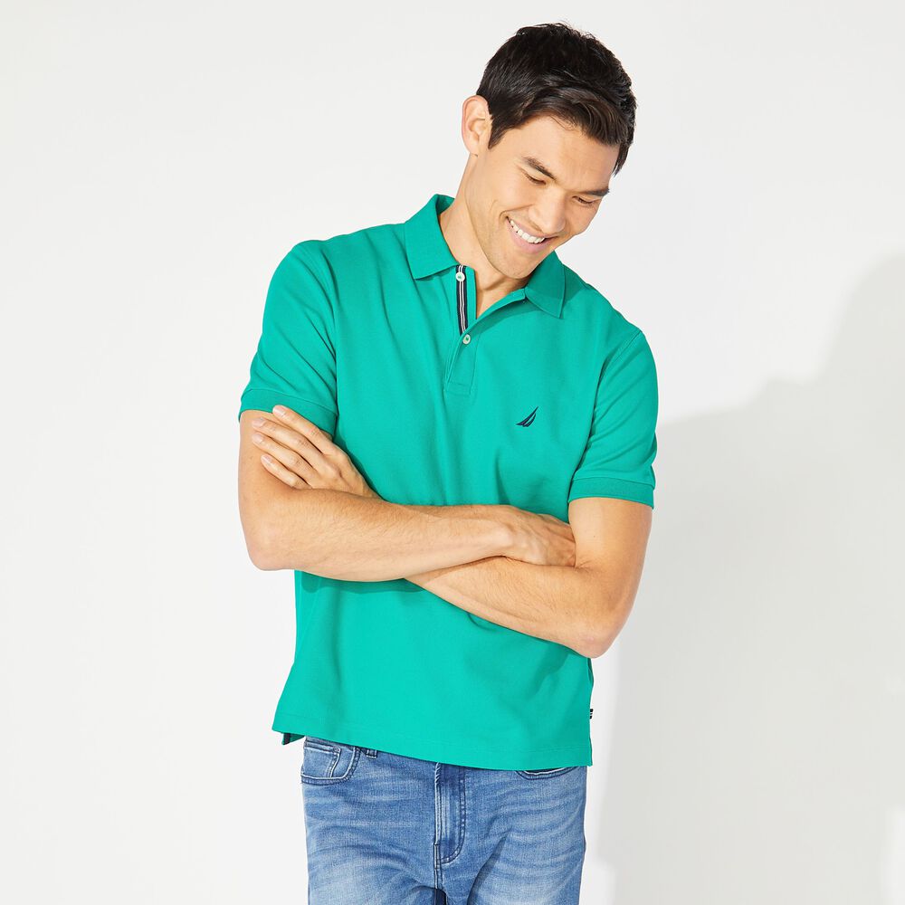 CLASSIC FIT DECK POLO,Dark Dill,large