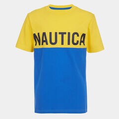 BOYS' LOGO GRAPHIC T-SHIRT (8-20),Marigold,large