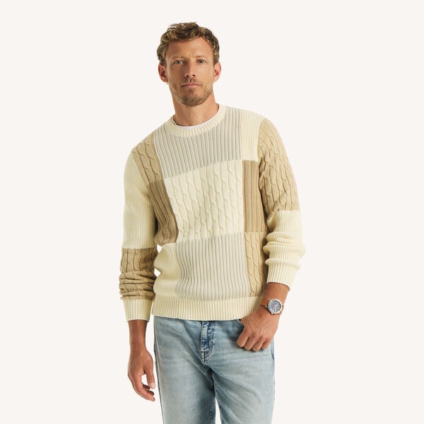 Patchwork Crewneck Sweater