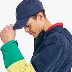 WATER-RESISTANT COLORBLOCK SAILING JACKET,Navy,large