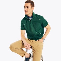 CLASSIC FIT PRINTED DECK POLO,Cosmic Fern,large