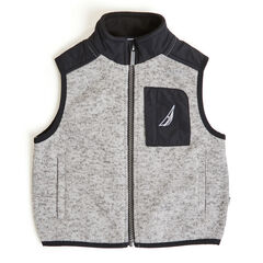 Boys' Jaxon Nautex Fleece Sweater Vest (8-20),Grey Heather,large