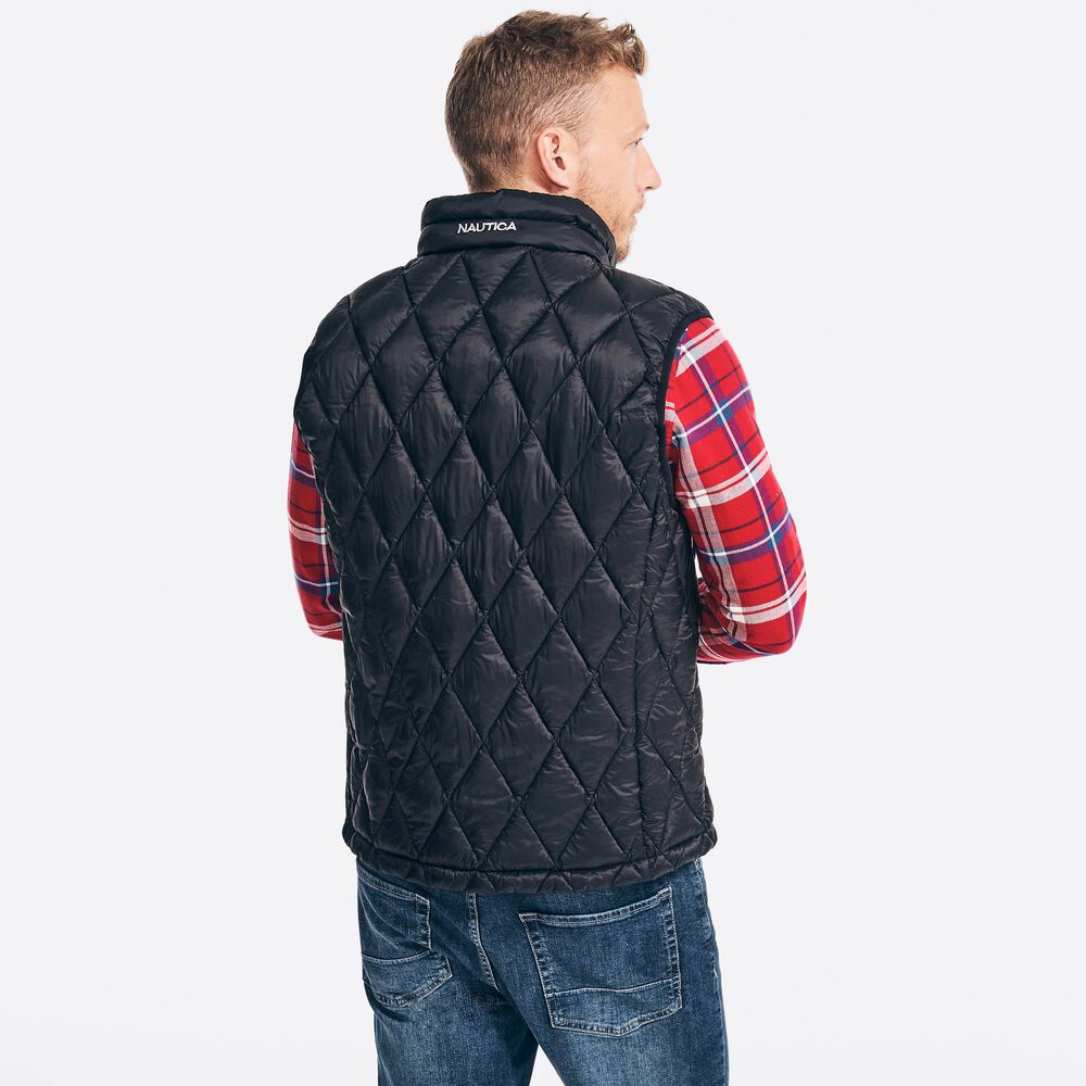 TEMPASPHERE PUFFER VEST,True Black,large
